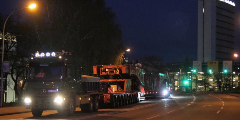 245-ton transformer transported by road and rail from Offenburg to Halle